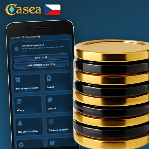 Casea Casino zákaznická podpora dostupná 24/7 přes živý chat i e-mail