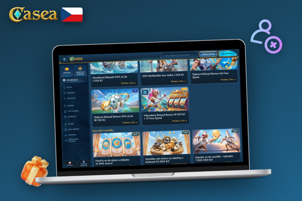 Hráč nastavuje limity odpovědného hraní v Casea Casino na notebooku