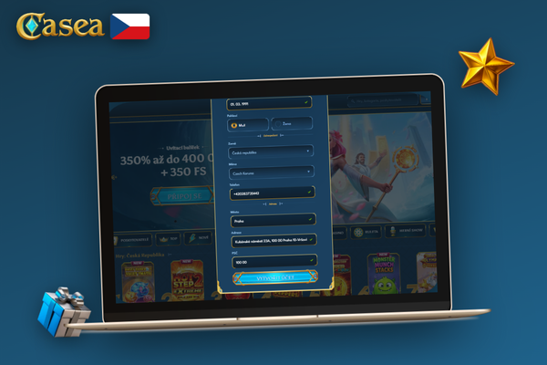 Casea Casino register – srovnání registrace e-mailem a přes mobilní telefon
