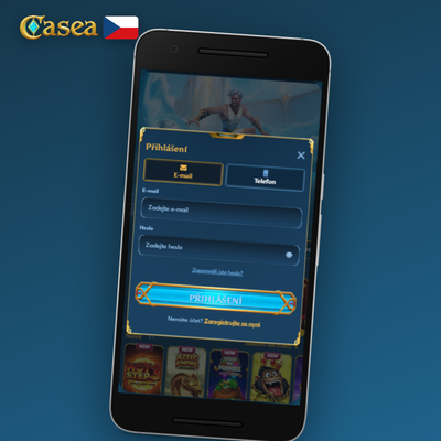 Casea Casino vytvoření účtu přes telefon a SMS ověřovací kód