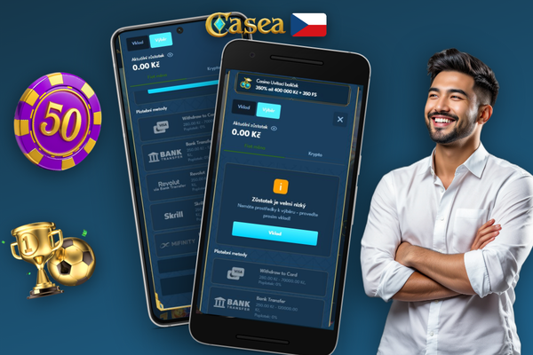 Zákaznická podpora Casea Casino v chatu na mobilu při řešení zpožděného výběru